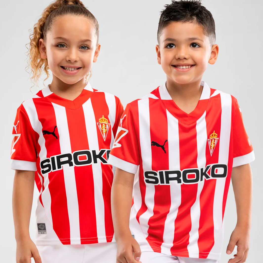 1-275 Sporting Gijón 2025/26 Home – Kit Kids - Image 1
