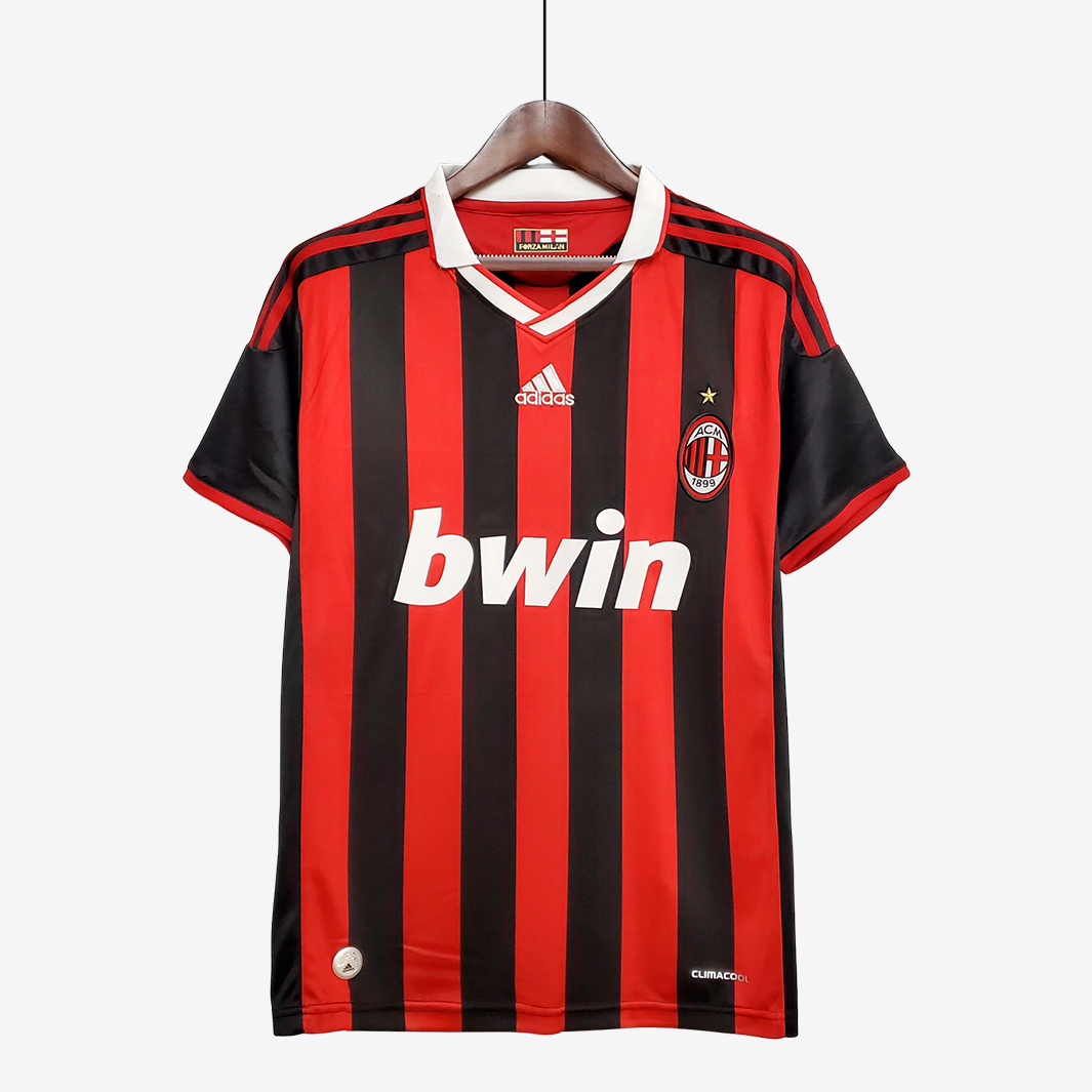 10-23 AC Milan 2009/10 Home Jersey Retro Version - Image 1