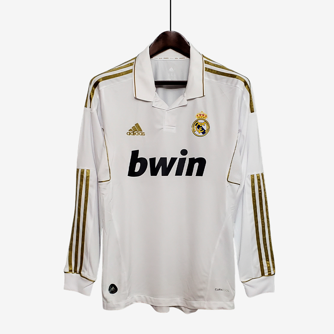 4-409 Real Madrid 2011/12 Home Jersey Long Sleeve Retro Version - Image 1