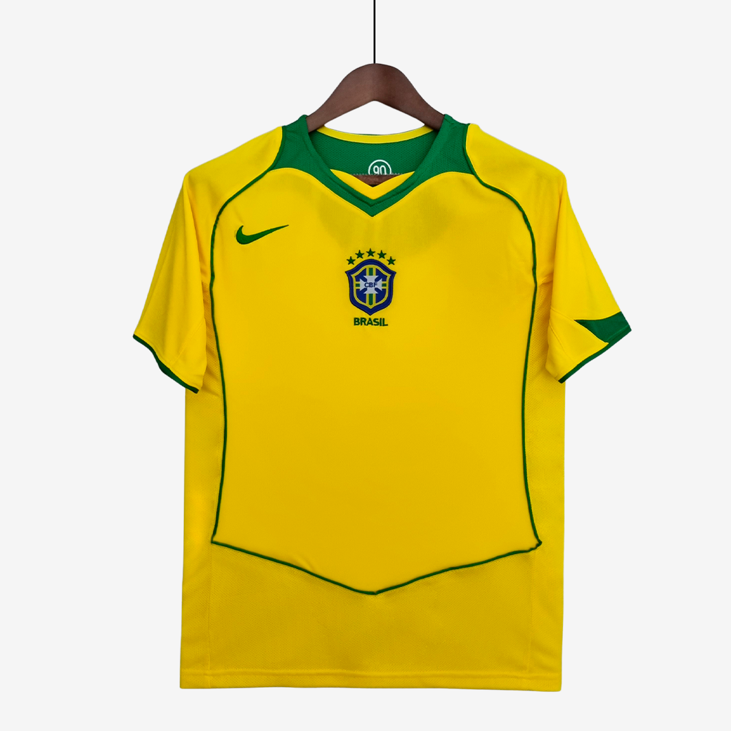6-110 Brazil 2004 Home Jersey – Retro Version - Image 1