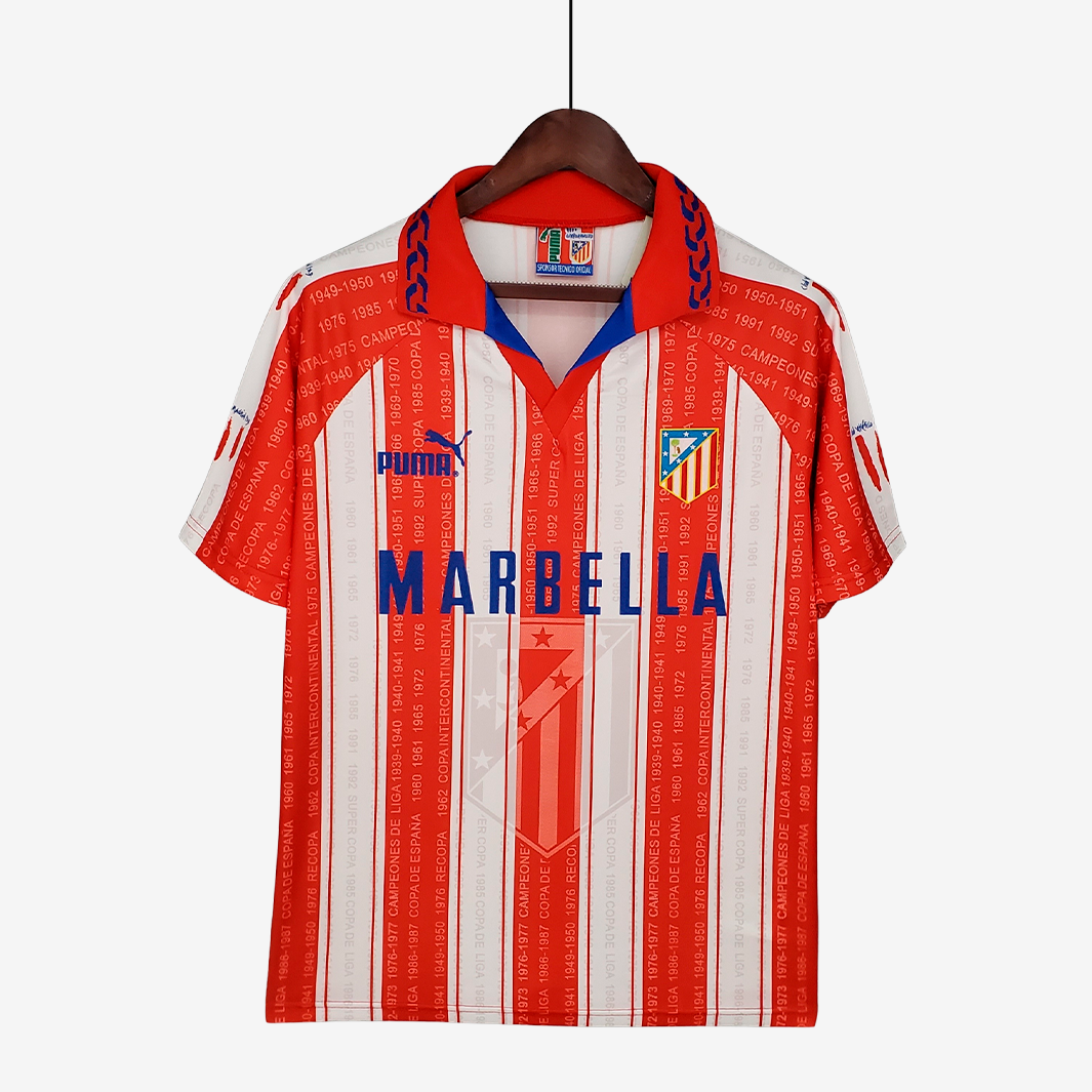 6-144 Atletico Madrid 1995/96 Home Jersey – Retro Version - Image 1