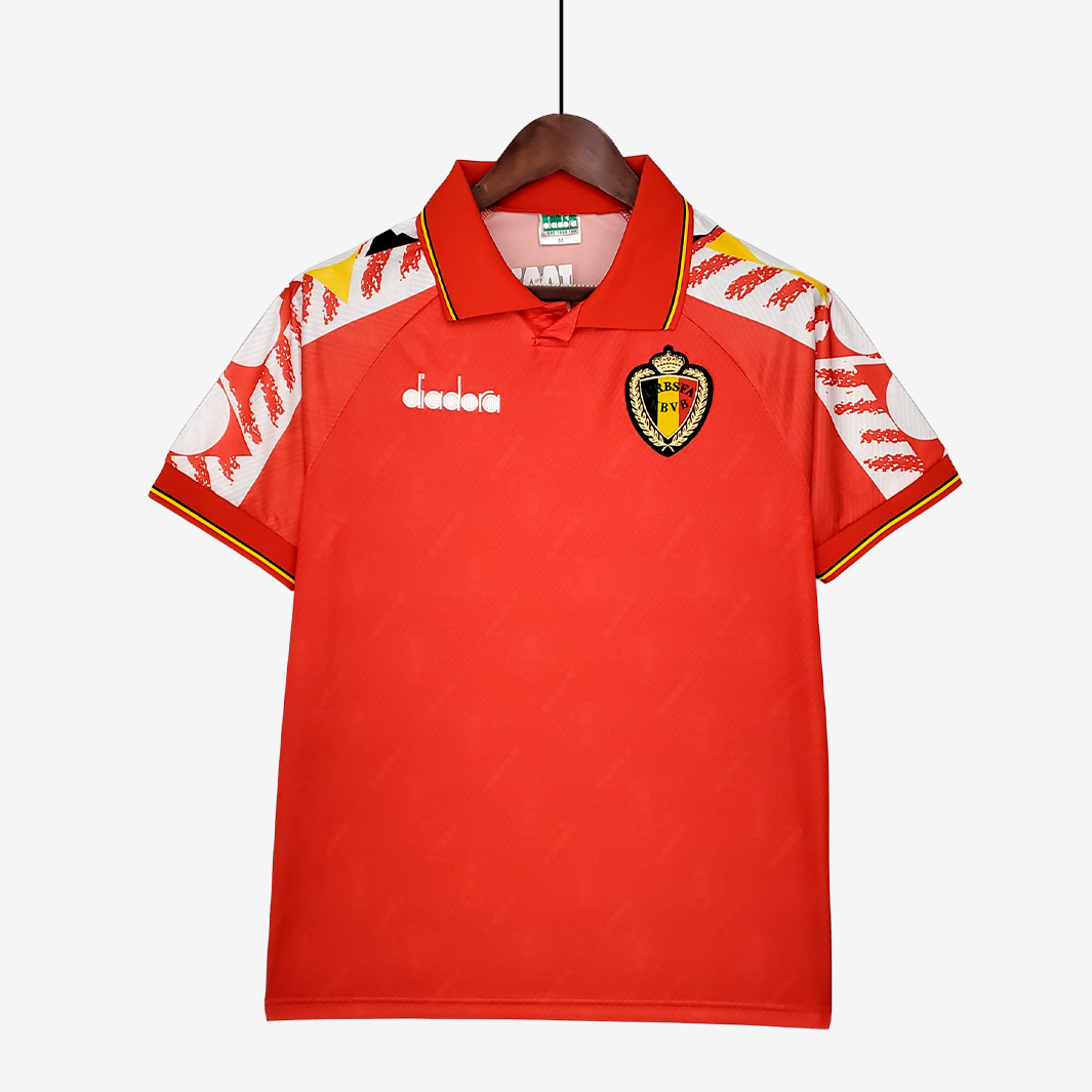 6-156 Belgium 1995 Home Jersey – Retro Version - Image 1