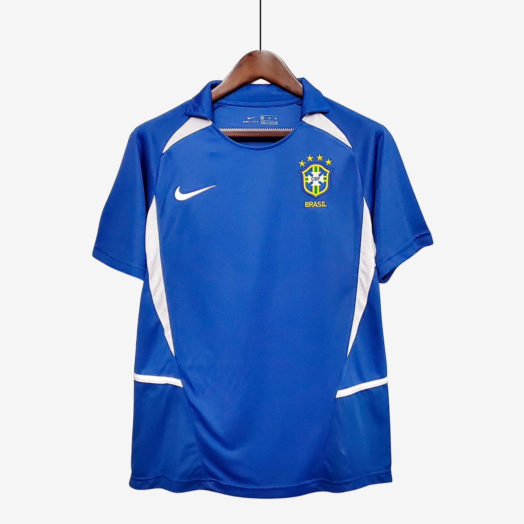 6-99 Brazil 2002 Away Jersey – Retro Version - Image 1
