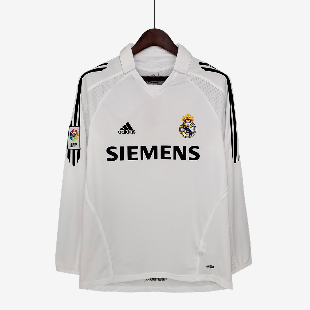 7-223 Real Madrid 2005/06 Home Jersey Long Sleeve – Retro Version - Image 1