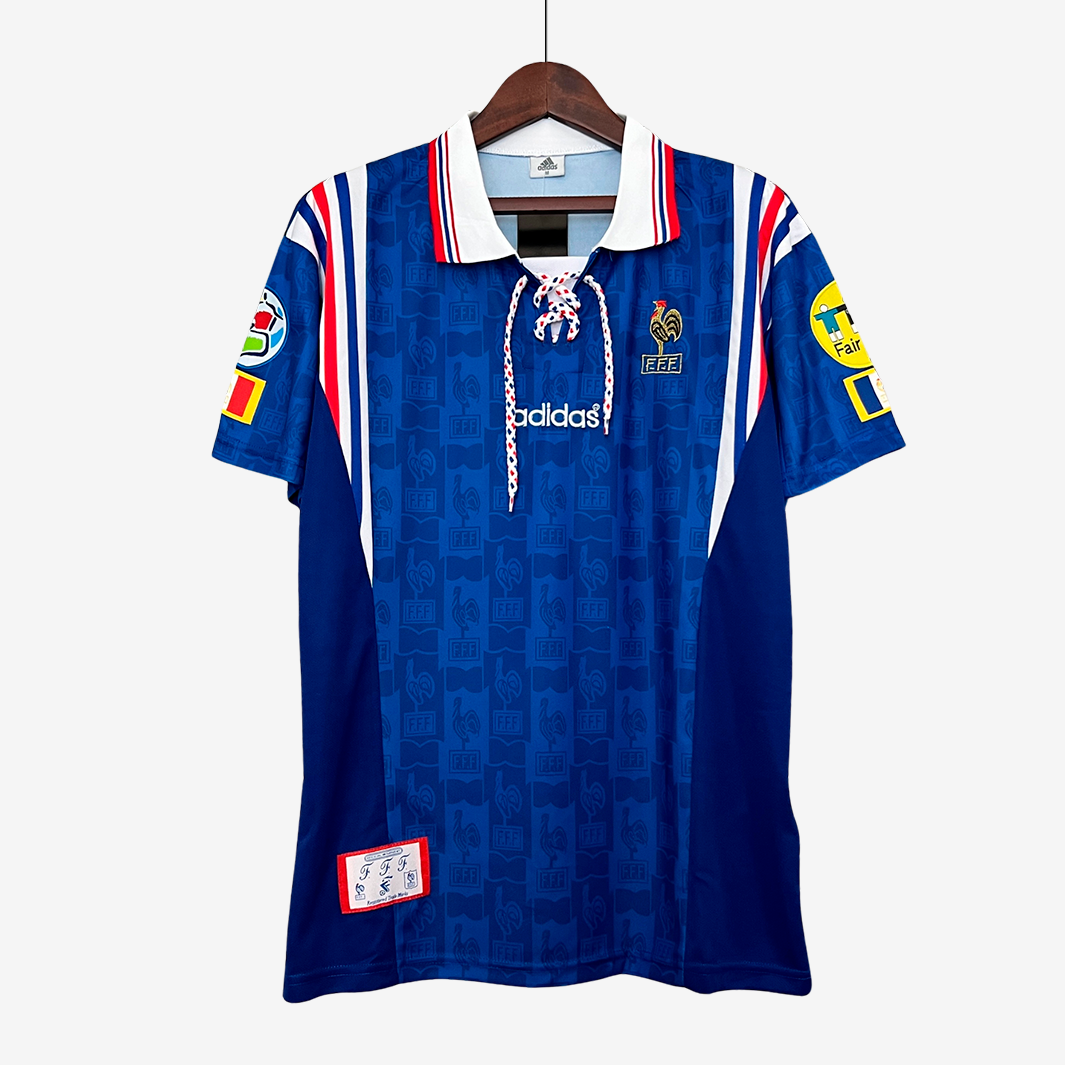 7-244 France 1996 Home Jersey – Retro Version - Image 1
