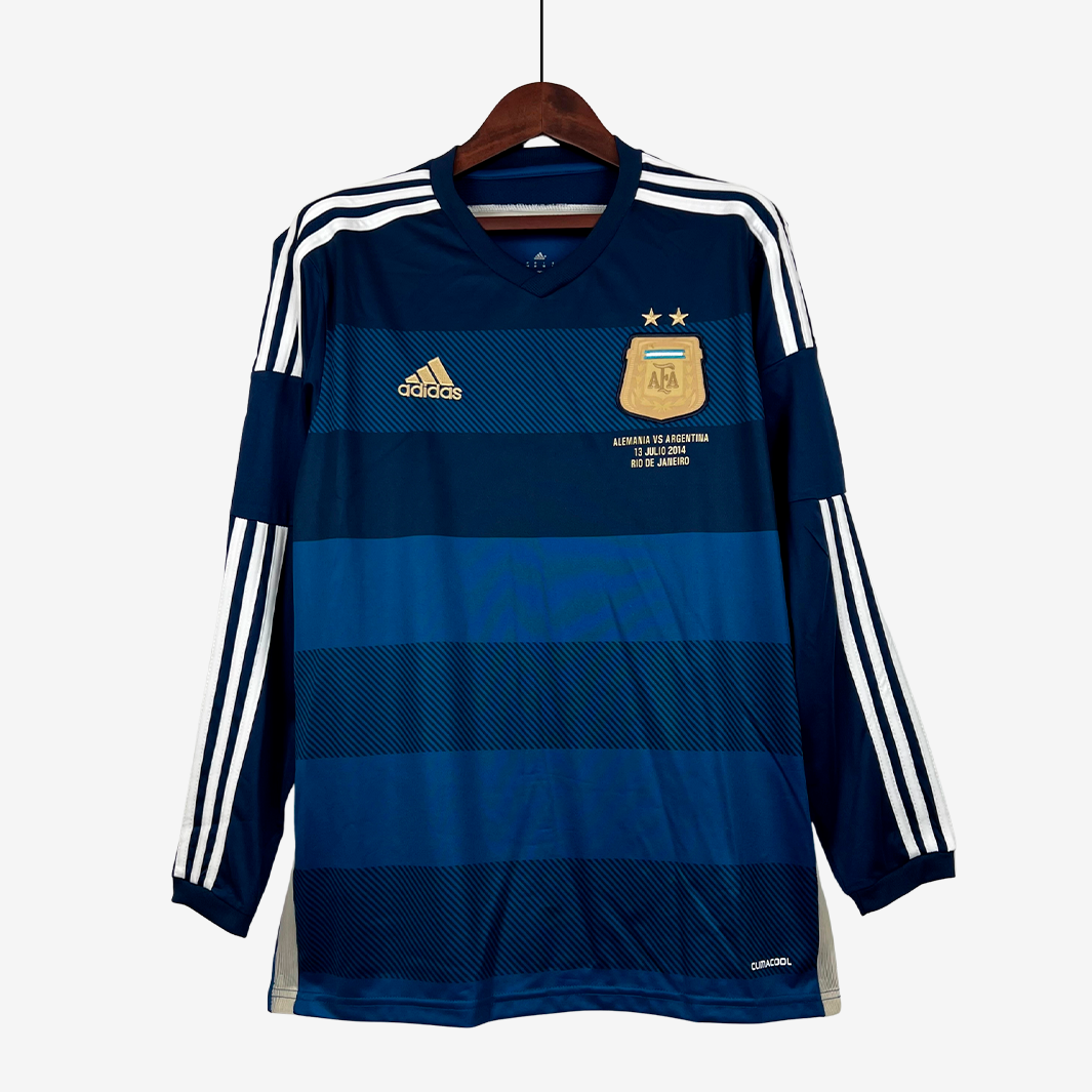 7-26 Argentina 2014 Away Jersey Long Sleeve – Retro Version - Image 1
