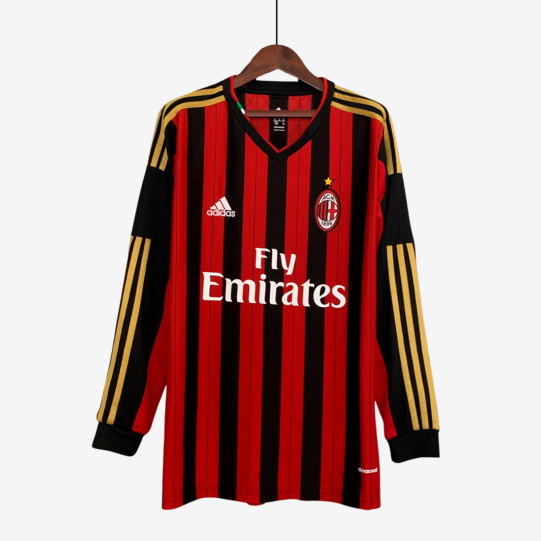7-281_2e365ec9-b9b6-4c37-9b50-858051398df9 AC Milan 2013/14 Home Jersey Long Sleeve – Retro Version - Image 1
