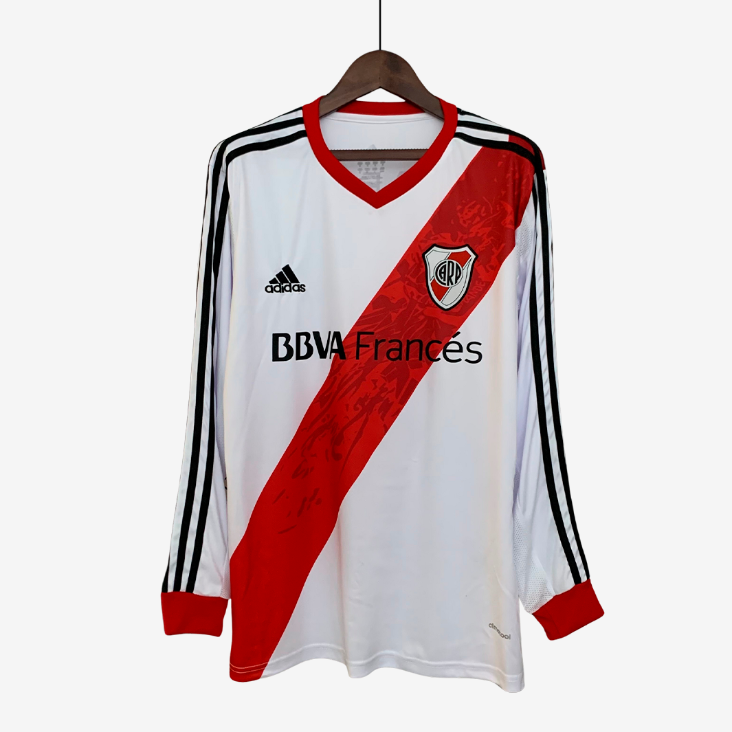 7-565 River Plate 2013/14 Home Jersey Long Sleeve Retro Version - Image 1