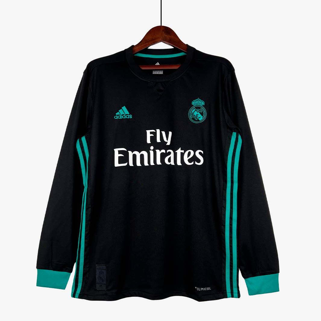 8-107_ebfe1656-4a05-41c5-9d8c-8b432c1be5bf Real Madrid 2017/18 Away Jersey Long Sleeve – Retro Version - Image 1