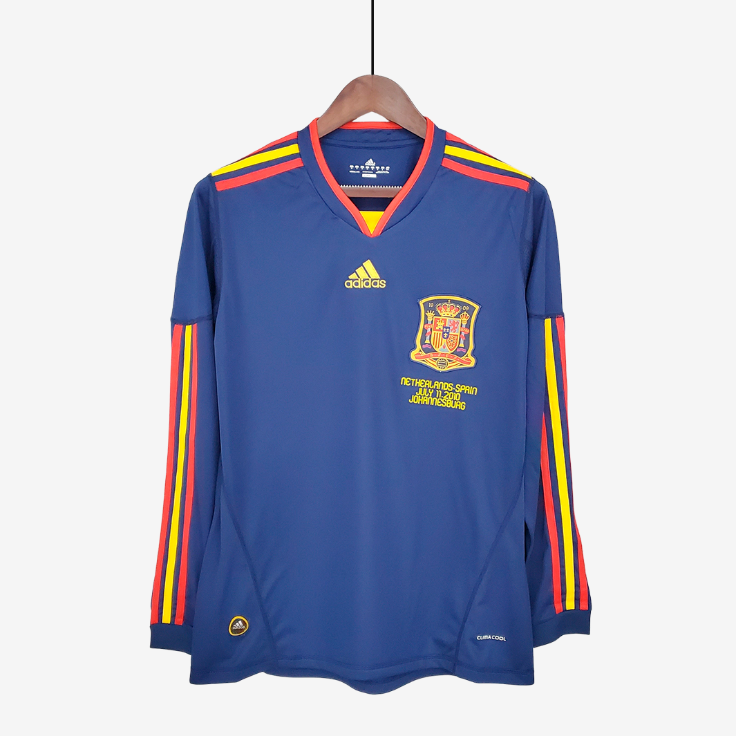 8-117 Spain 2010 Away Jersey Long Sleeve – Retro Version - Image 1