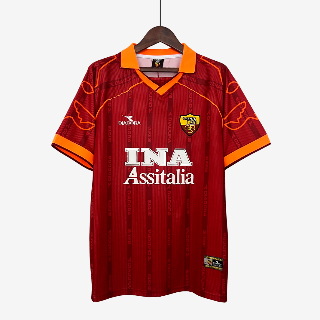 8-284 AS Roma 1999/00 Home Jersey Retro Version - Image 1