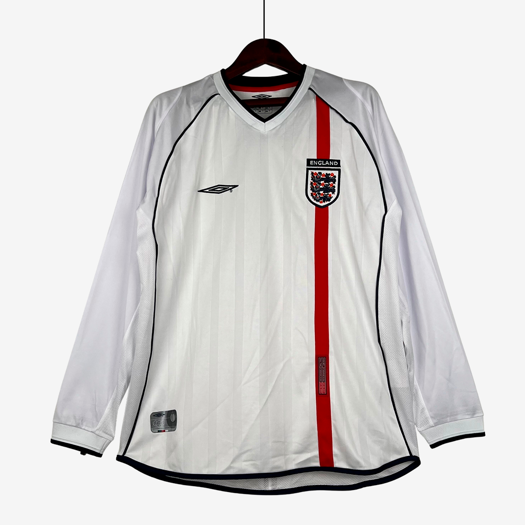 8-97_294b6554-5893-4535-b765-5e70c038657f England 2002 Home Jersey Long Sleeve – Retro Version - Image 1