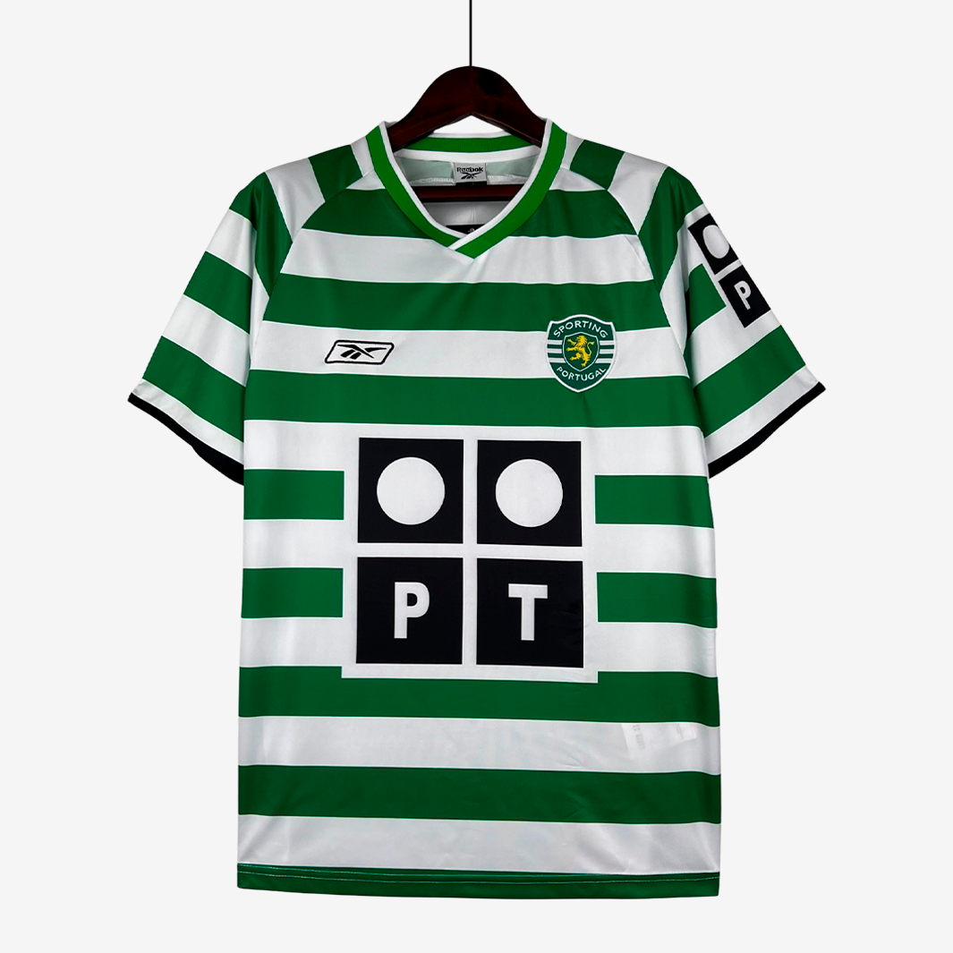 9-166 Sporting 2001/03 Home Jersey Kids Kit - Retro Version - Image 1