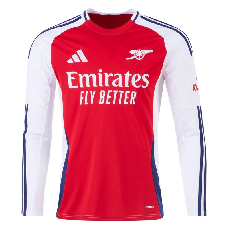 arsenal-24-25-i-home-jersey-long-sleeve-1 Arsenal 2024/25 Home Jersey Long Sleeve - Image 1