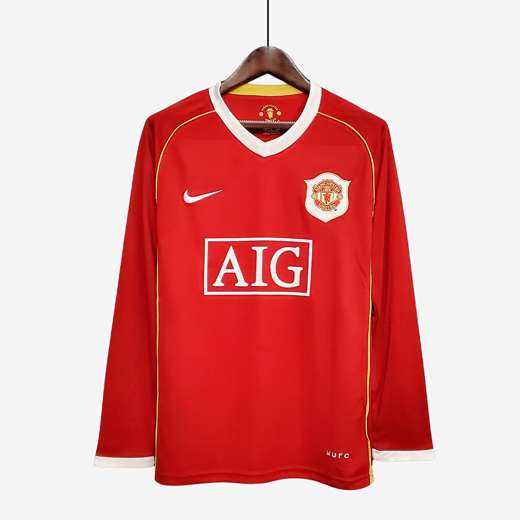 9-69 Manchester United 2006/07 Home Jersey Long Sleeve Retro Version - Image 1