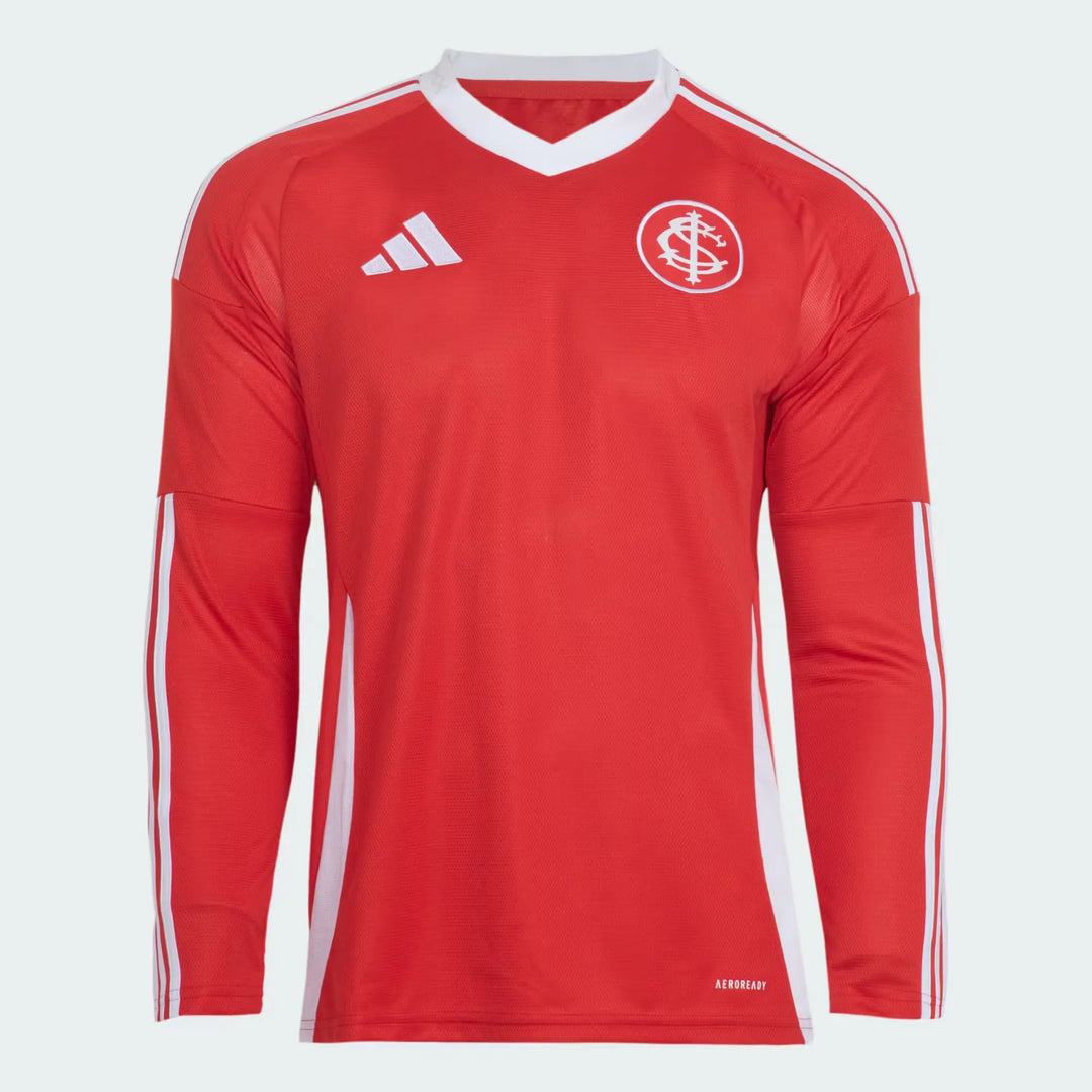 Camisa_I_SC_Internacional_Manga_Longa_25-26_Vermelho_JE4135_01_laydown Internacional 2025/26 Home Jersey Long Sleeve – Fan Version - Image 1