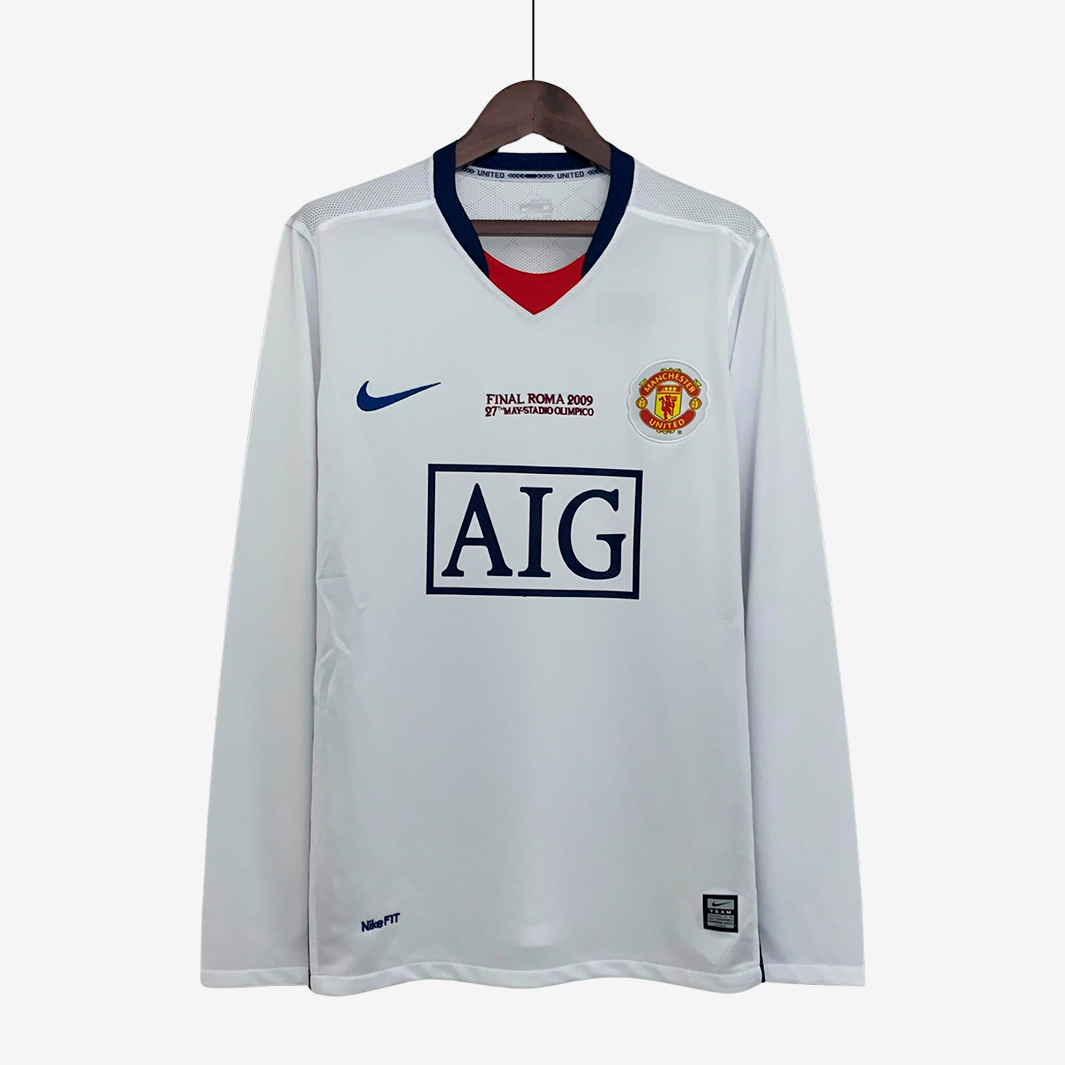 d6-4 Manchester United 2008/09 Away Jersey Champions League Edition Long Sleeve – Retro Version - Image 1