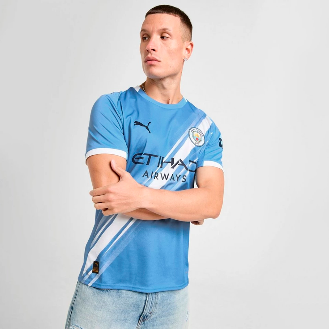 fefefe Manchester City 2025/26 Home Jersey – Fan Version - Image 1