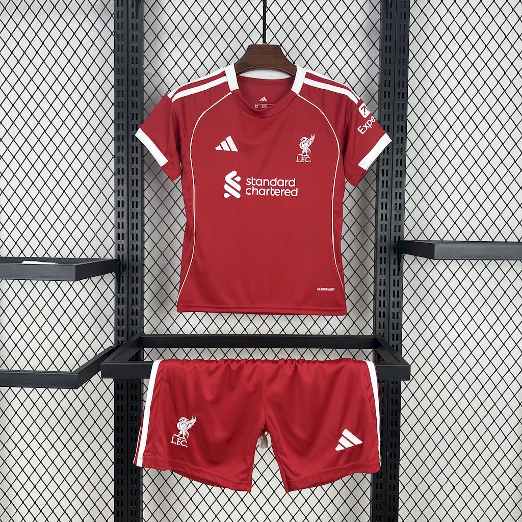 Liverpool 2025/26 Home Kids Kit - Image 1
