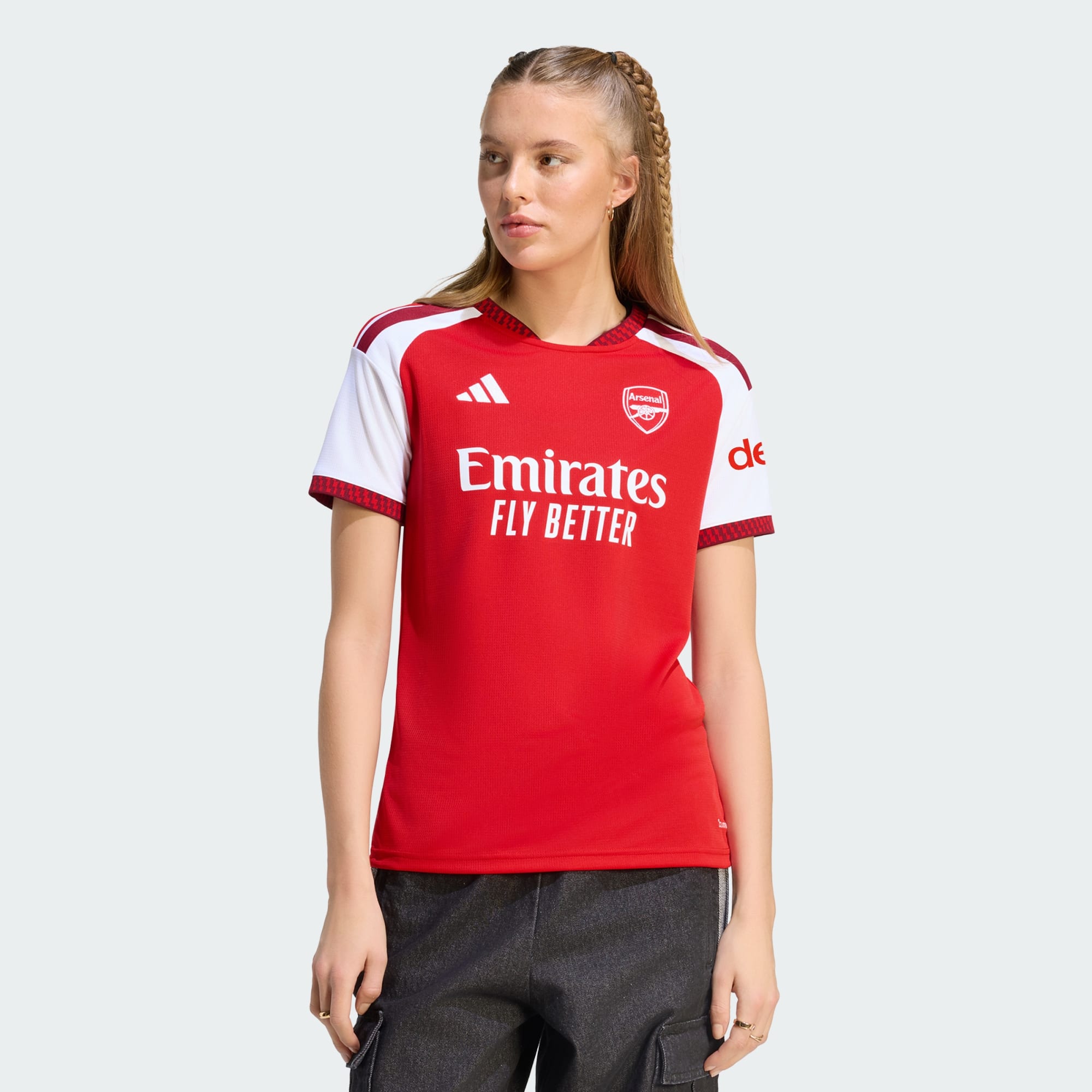 Arsenal_FC_26-27_Home_Jersey_Red_KB9946_21_model Arsenal Home Fan Womens 2026/27 - Image 1