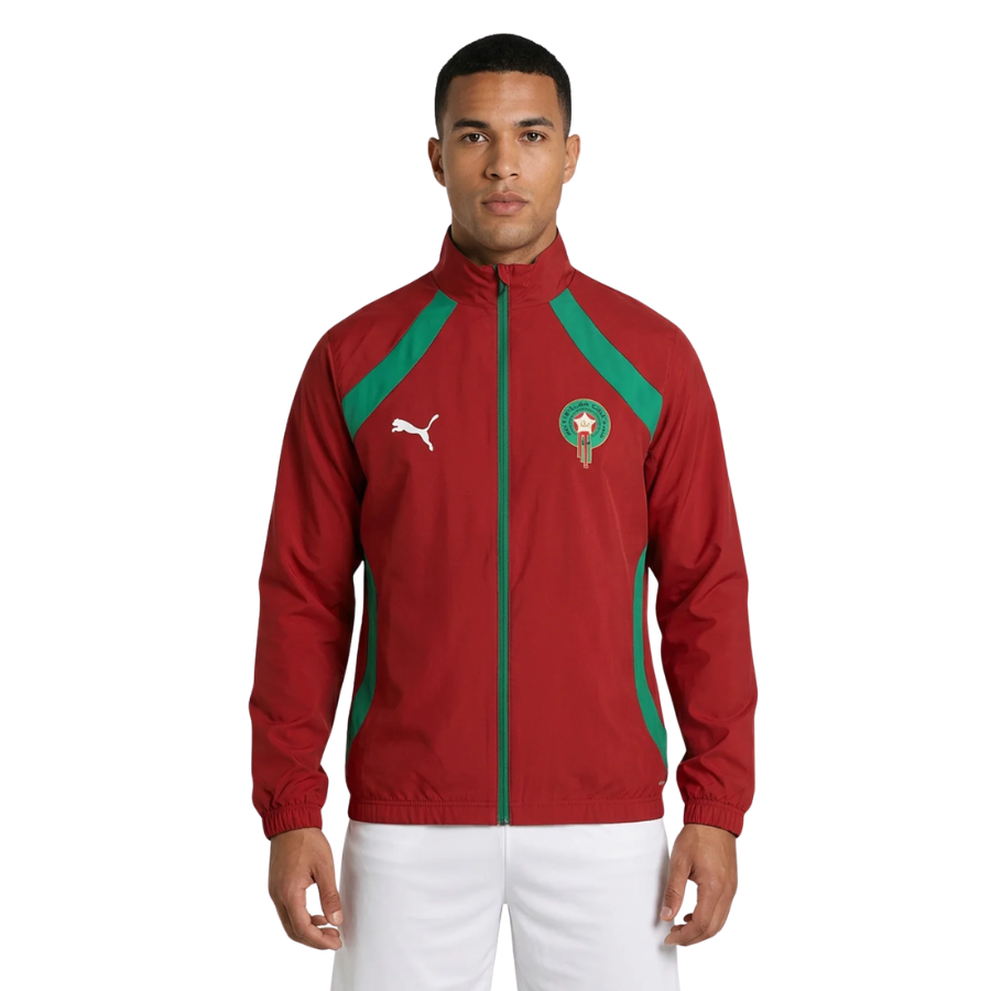 Morocco 2026 Reversible Jacket Windbreaker - Red & Green - Image 1