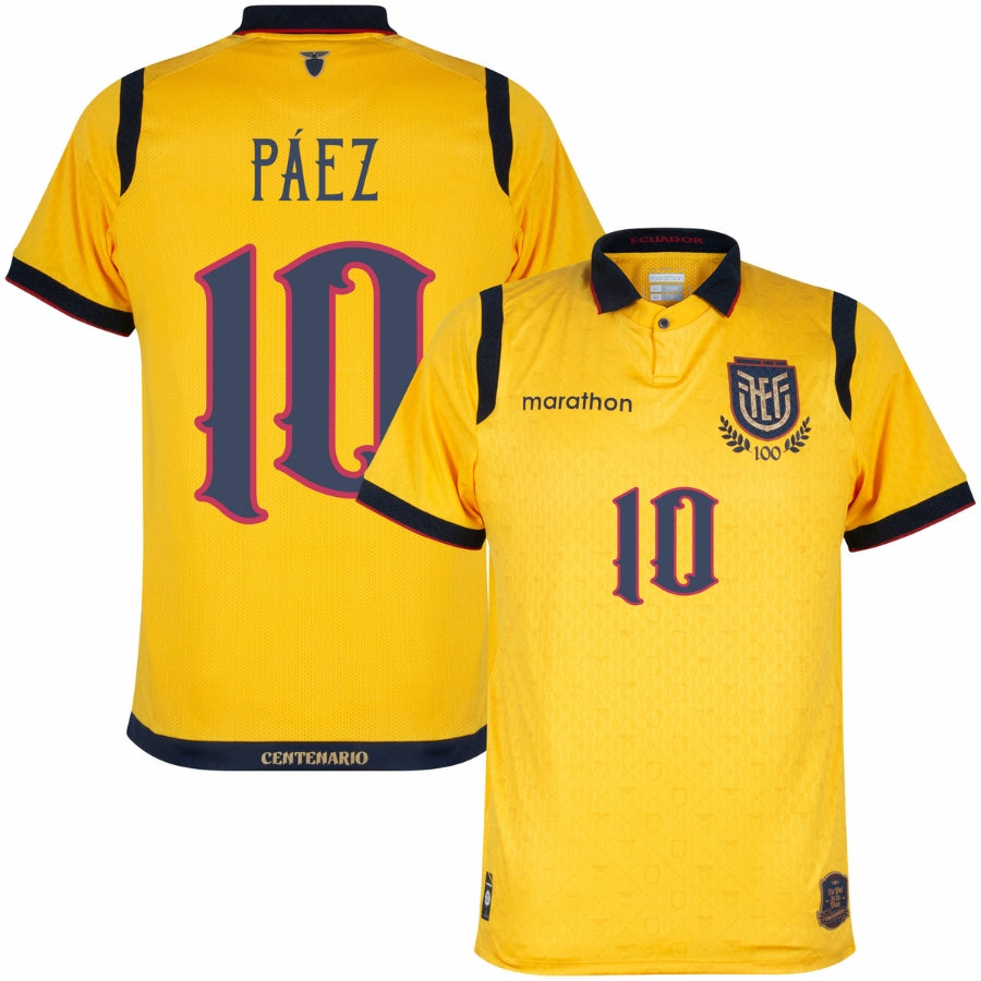 Ecuador Centenary Home Paez 10 Fan Jersey 2025/26 - Image 1