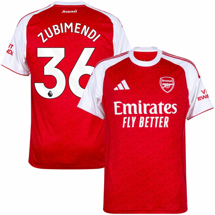 Arsenal Zubimendi 36 Home Fan Jersey 2025/26 - Image 1