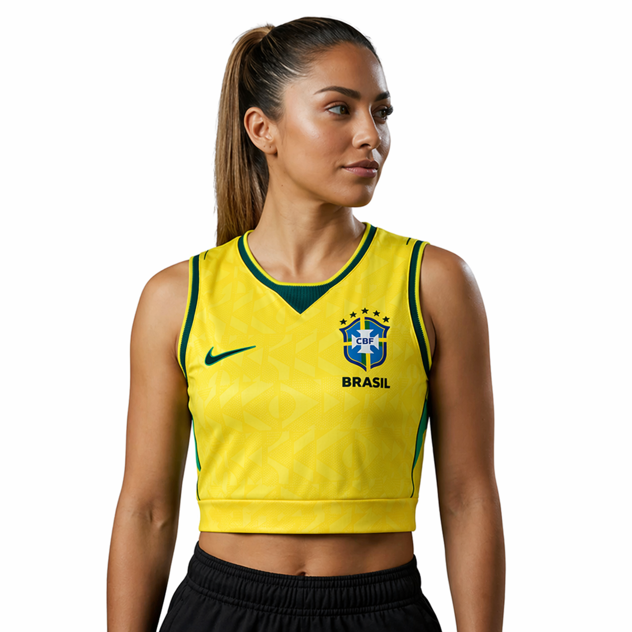 Brazil 2026 Home Women's Vest Cropped Brasil - Image 1