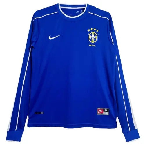 Brazil 1998 I Away Jersey - Long Sleeve Retro Version - Image 1