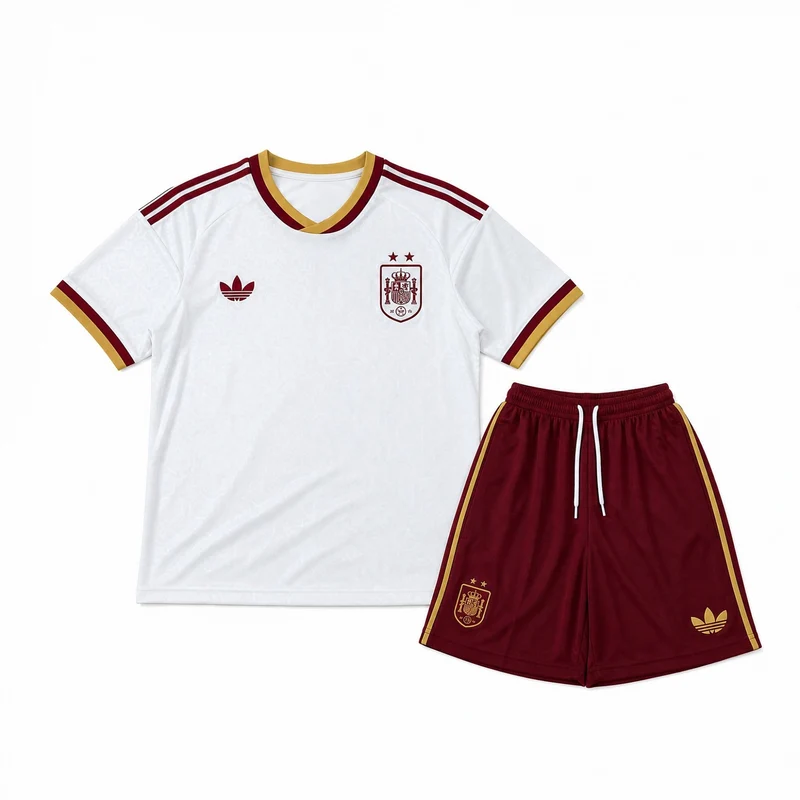SpagnaCompletoAway2026WorldCup-BAMBINOfront Spain 2026/27 Away – Kit Kids - Image 1