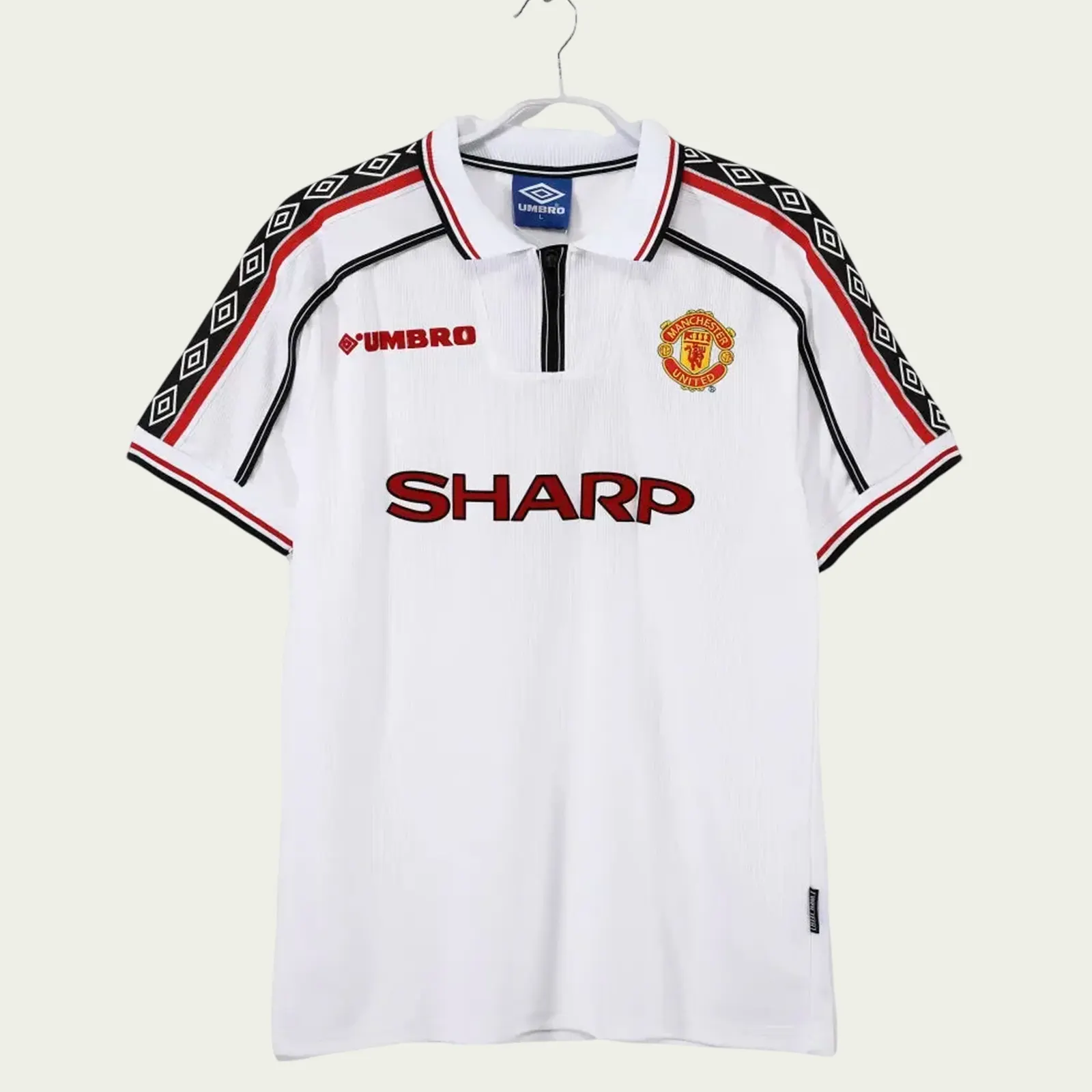 drfn9trkfdfgelytynlh Manchester United 1998/99 Away Jersey Retro Version - Image 1