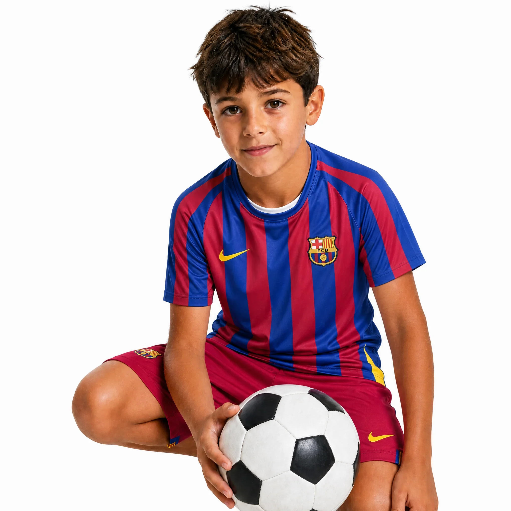 iedbqkvzqjwzmxhtbdce Barcelona 2005/06 Home Jersey Kids Kit – Retro Version - Image 1