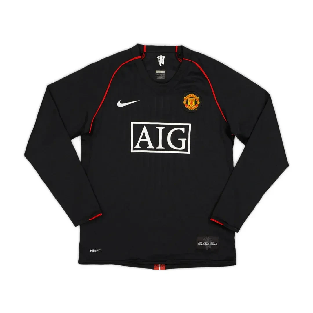 poouhwaujrtrz8g7unc3 Manchester United 2007/08 Away Jersey Long Sleeve – Retro Version - Image 1
