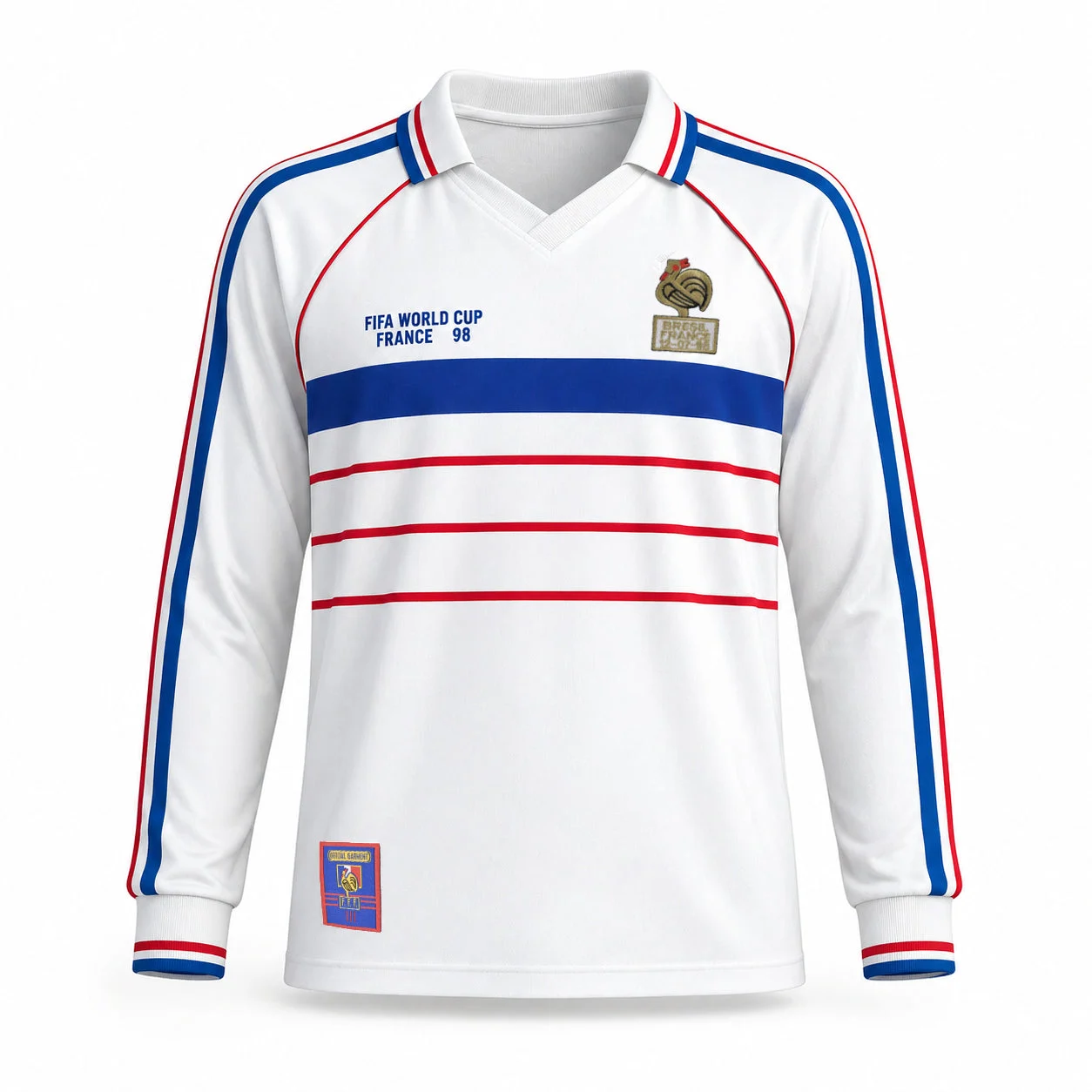 skivr6gngwdhcuprxpjb France 1998 Away Jersey Long Sleeve – Retro Version - Image 1